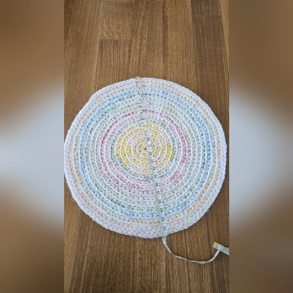 Multicolor Round Crochet Placemat